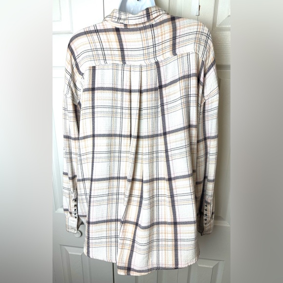 WE THE FREE People Hidden Valley ButtonDown Shirt Top Blouse Oversized Plaid - Picture 12 of 16